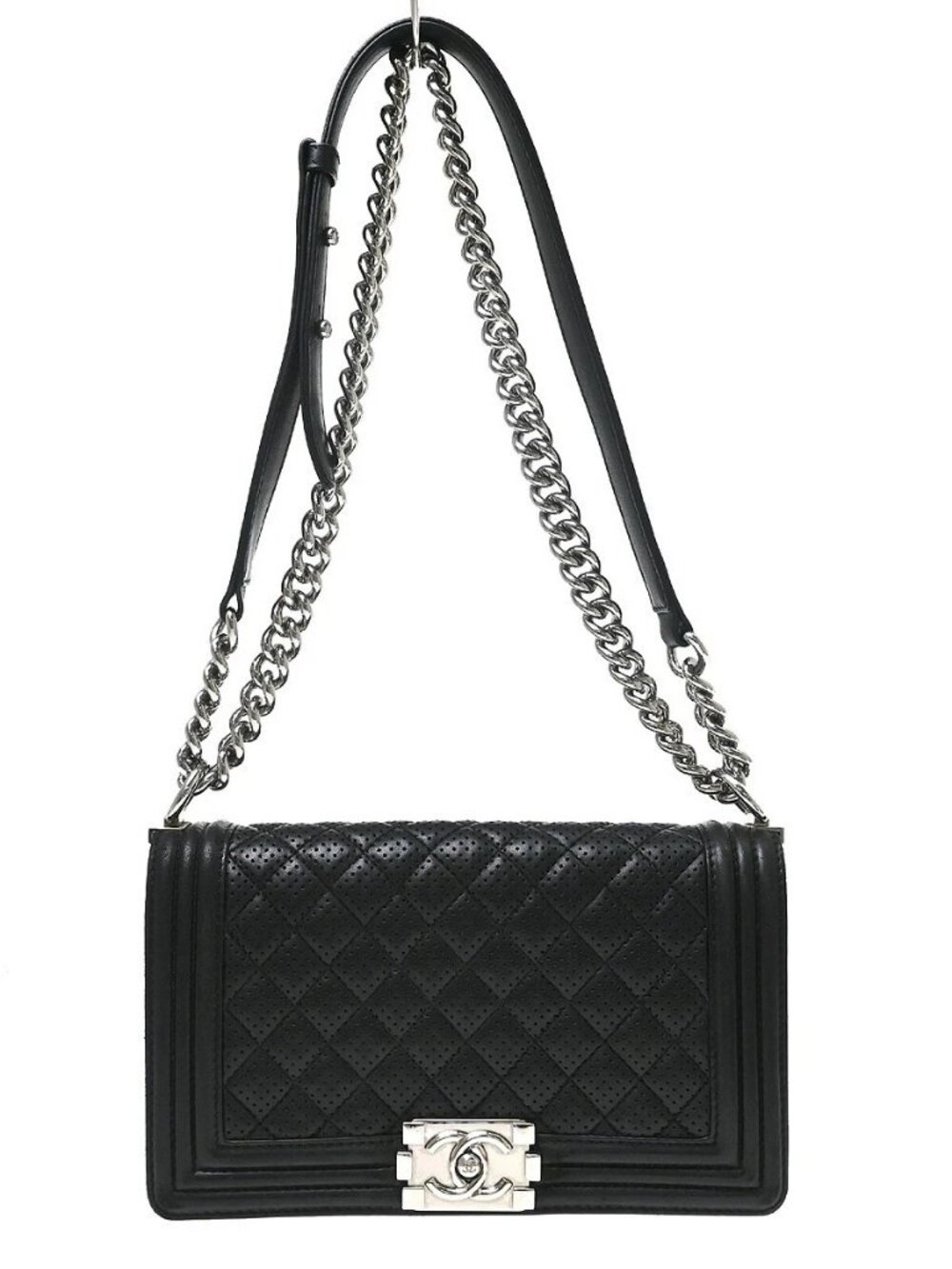 Boy Chanel Black Lambskin Medium Shoulder Bag